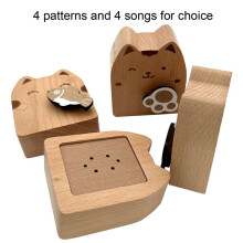 Boîte à Musique à Remonter en Bois avec Mécanisme Rotatif, Mouvement Musical pour Cadeaux D'Anniversaire A