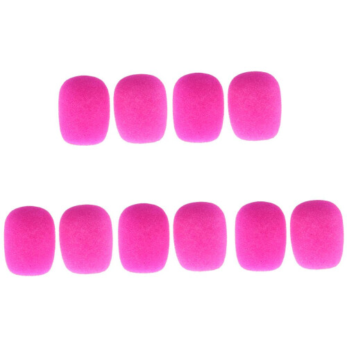 Mini Microphone Sponge Windscreen Pack of 10 Fushcia