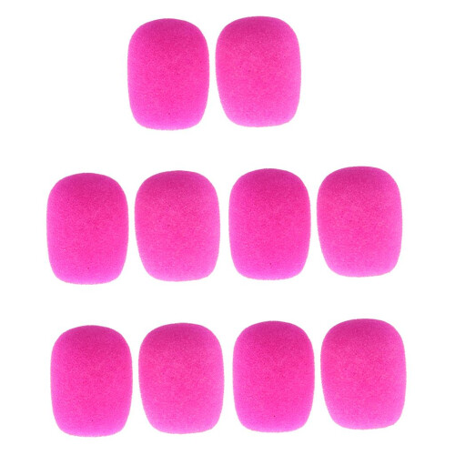 Mini Microphone Sponge Windscreen Pack of 10 Fushcia 2