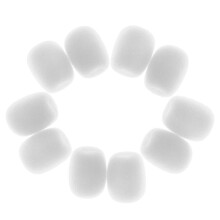 Mini Microphone Sponge Windscreen Pack of 10 White