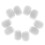 Mini Microphone Sponge Windscreen Pack of 10 White 1