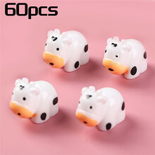60 Pièces Figurines de Vaches Mignonnes, Petites Vaches Miniatures en Résine, Ornements de Vache, Animaux en Résine pour Maison de Paysage,