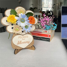 Porte-Fleurs Cueilli à la Main pour la Fête des Mères, Lot de Porte-Fleurs DIY, Cadeau pour Grand-Mère de la Petite-Fille de Grand-Mère