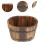 Oval Wooden Barrel Planter Versatile Plant Container for Windowsill Ta 3