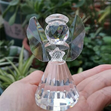 Crystal Angel Figurine Decor, Glass Guardian-Angel Statue Figurines Collectibles, Pretty Angel Ornament Gifts for Women