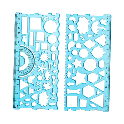 Multifunctional Drawing Template Geometric Ruler for Mathematics Build 1