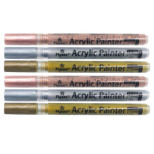 3 Colours Acrylic Paint Marker Arts Stone Metal Glass Waterbased Set o