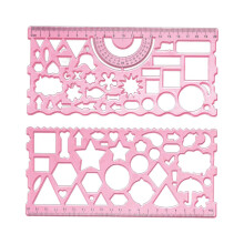 Multifunctional Drawing Template Geometric Ruler for Mathematics Build