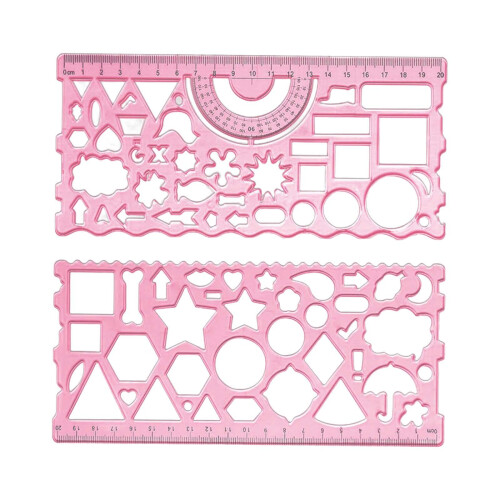 Multifunctional Drawing Template Geometric Ruler for Mathematics Build