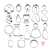 28x Polymer Clay Cutters Metal Mini for Vegetable Biscuit Jewelry Maki