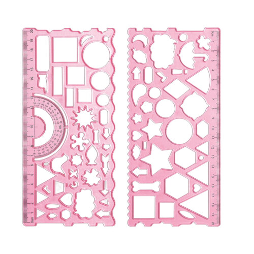 Multifunctional Drawing Template Geometric Ruler for Mathematics Build 1