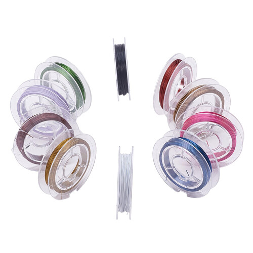 10m Tiger Tail 7-Strand Bead Stringing Jewelry Making Beading Wire Col