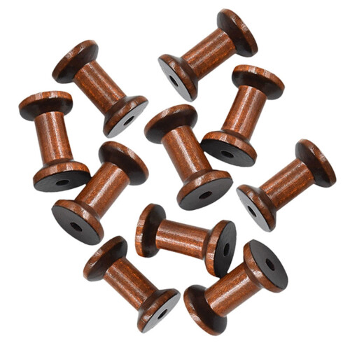 10x Thread Spools Wood Spools for Crafts for Arts DIY Crafts Sewing Su
