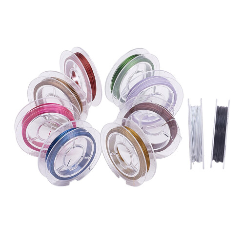 10m Tiger Tail 7-Strand Bead Stringing Jewelry Making Beading Wire Col 1