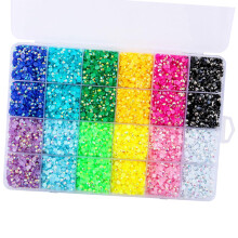 19200pcs 12-Color FlatBack Crystal Rhinestones Nail Art Decoration DIY