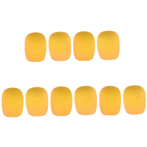 Mini Microphone Sponge Windscreen Pack of 10 Yellow 1