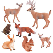 7 StüCk Tierfiguren, Tiere, Waldtiere, Figuren, Miniatur-Spielzeug, Kuchendekoration, Heimdekoration, ZubehöR