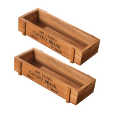 Wooden Planter Box Rectangle Home Decor Wooden Box for Garden Indoor O