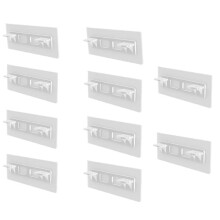 40 Pezzi di Supporto per Mensola, Staffa Adesiva per Divisorio per Armadio, Clip di Supporto per Armadio da Cucina, Camera da Letto, Adesivo per