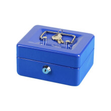 Petty Cash Box Lockable Security Money Safe Box with Lock Slot -Metal Coin Bank Piggy Bank for Adult Children,