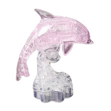 3D DIY Crystal Puzzle Children Kids Educational Learning Toy - Pink Do