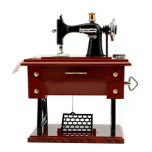 Plastic Sewing Machine Style Music Box Hand Crank Vintage Music Boxes Festival Gift New Year Gift Birthday Gifts
