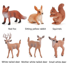 7 Sztuk Figurka ZwierząTko ZwierzęTa LeśNe Stworzenia Figurki Miniaturowe Zabawki Ozdoba na Wierzch Tortu Akcesoria do Dekoracji Domu