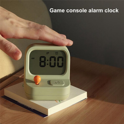 Retro  Handheld Game Machine Alarm Clock Kids Cute Digital Clock Multi Function Countdown Snooze Desk Table Clock 2