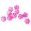 10pcs/set 20 Sided D20 Dice for TRPG Game   Pink White 1