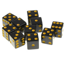 10 Pieces/Set Plastic Dice D6 6 Sided Dotted Dice for D&D RPG Toy Yell