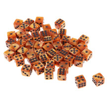 50pcs Acrylic Six Sided Dices 12mm D6 Dice for D&D DnD RPG Party Game