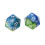 10pcs/set 20 Sided D20 Dice for TRPG Game   Blue Green 3