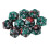 10pcs/set 20 Sided D20 Dice for TRPG Game   Green Coffee 2