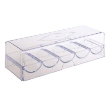 Acrylic Poker Game Chips Tray Storage Case for Party Home Casino Game