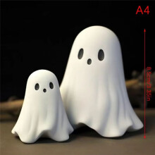 Estátua de Fantasma Fofa, Pequenas Figuras Assustadoras de Fantasmas, Decorações de Halloween para Casa, Prateleiras para Centros de Mesa de Centro