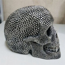 Estatua de calavera de resina, artesanía, adornos decorativos, decoración de Halloween, escultura, decoración del hogar, figuras, decoración de