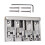 Silver Guitar Saddle Bridge for 4 String Electric Bass Parts 3