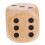 Extra Large Wooden Dice with Rounded Corner D6 Six Sided Dice 5cm Brow 1