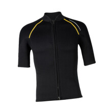 Men Wetsuit Top Front Zipper Swimming Suit for Snorkeling Underwater S