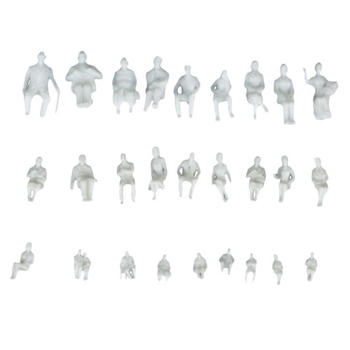 Model People Sitting White Figures Train Park Street Layout