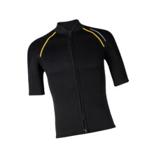 Men Wetsuit Top Front Zipper Swimming Suit for Snorkeling Underwater S
