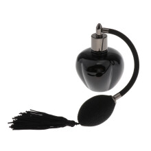 100ml Empty Glass Perfume Bottle Long Bulb Tassel Spray Atomizer black