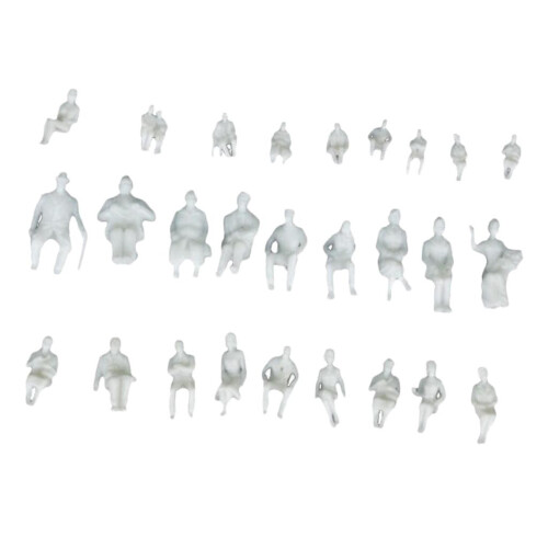Model People Sitting White Figures Train Park Street Layout 1
