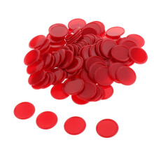 25MM barreled Plastic Coin Chip money 100 barrels a barrel Concave Edg