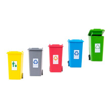 5 Pieces 5 Color Plastic Kids Truck Trash Can Bin Toy Pencil Cup Holde