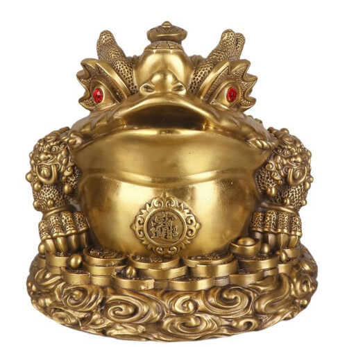 Feng Shui Copper Animal Toad Ornament Toad Three-Legged Living Room Store Desktop Figurines