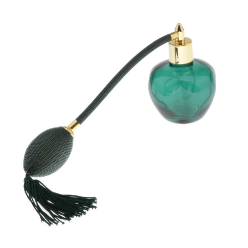 100ml Empty Glass Perfume Bottle Long Bulb Tassel Spray Atomizer green 1