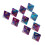 10pcs Multi-sided Dice Polyhedron Dice D8 for D&D TRPG Table Game Purp 2
