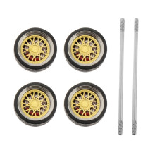 4Pcs/Set 1/64 On-Road Model Car Wheel & Tires Spare Parts for Hotwheel