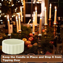 20 Pieces Silicone Candle Clips Candle Holders for Taper Candles and Candle Cups Rubber Washers for Taper Bougie Cups